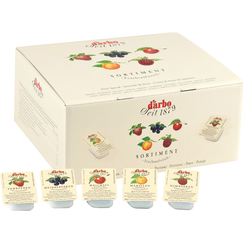 Darbo Konfitüre Portionen 100 x 25 g sortiert 45 Prozent Fruchtanteil kaufen